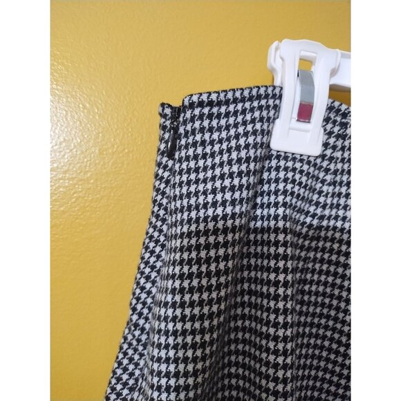 Vtg Y2K The Limited Houndstooth Wool Blend Mini Skirt Sz 10 Indie Preppy Classic - Picture 3 of 5